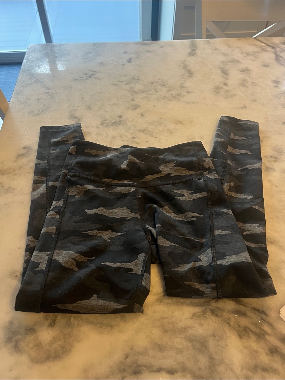 Athleta Black & Gray Camo Leggings